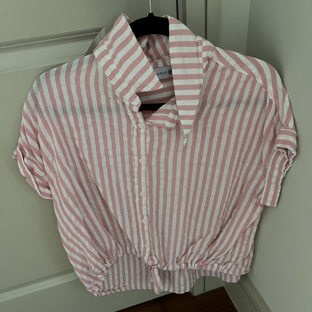 Boutique summer top - pink striped